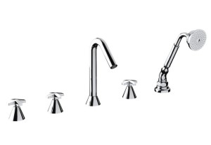 NICOLAZZI STAR Pięciootworowa bateria wannowa, chrom 4814CRA1
