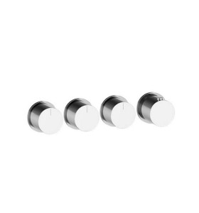 GESSI VENTAGLIO Bateria termostatyczna wannowo - prysznicowa z  3 zaworami element zewnętrzny chrom, 63436.031