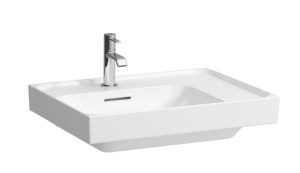 LAUFEN MEDA Umywalka ścienna asymetryczna 60 cm z półką odkładczą po prawej stronie biała, H8171110001041