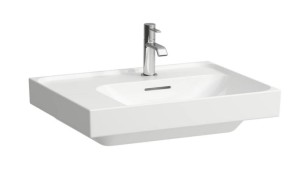 LAUFEN MEDA Umywalka ścienna asymetryczna 60x46 cm z półką odkładczą po lewej stronie biała, H8171120001041
