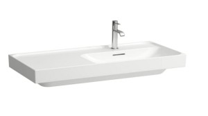 LAUFEN MEDA Umywalka ścienna 100x46 cm z półką odkładczą po lewej stronie biała, H8171170001041