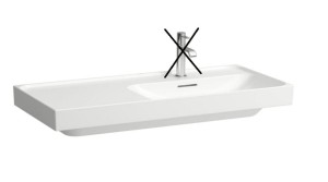 LAUFEN MEDA Umywalka ścienna 100x46 cm z półką odkładczą po lewej stronie biała, H8171170001091