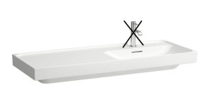 LAUFEN MEDA Umywalka ścienna 120x46 cm z półką odkładczą po lewej stronie biała, H8171190001091