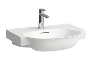LAUFEN THE NEW CLASSIC Umywalka ścienna 60x48 cm biała z motywem dekoracyjnym, H813853R031041