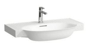LAUFEN THE NEW CLASSIC Umywalka ścienna 80x48 cm biała z motywem dekoracyjnym, H813855R031041