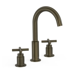 TRES MONT BLANC Bateria umywalkowa 3-otworowa czarny brąz, 28310501KMB