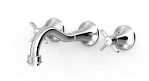 TRES CLASIC Bateria dwuuchwytowa umywalkowa podtynkowa, chrom 24215101