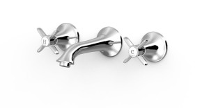 TRES CLASIC Bateria dwuuchwytowa umywalkowa podtynkowa, chrom 24215102