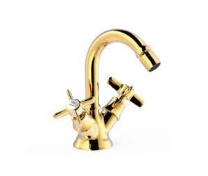 TRES CLASIC Bateria bidetowa, złoto 24-k 24212201OR