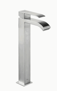 TRES CUADRO EXLUSIVE Bateria umywalkowa wysoka w kolorze stalowym 00681001AC