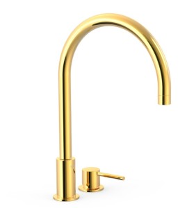 TRES STUDY EXCLUSIVE Bateria umywalkowa, złoto 24-k 26110501OR