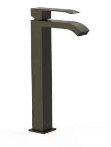 TRES CUADRO Bateria umywalkowa z wylewką kaskadową, wysokość: 318 mm, czarny brąz 00681001KMB