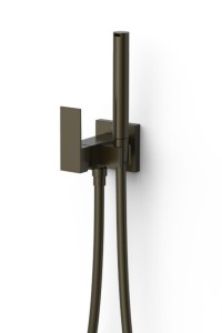 TRES CUADRO EXCLUSIVE Bateria podtynkowa do bidetu lub WC, czarny brąz 00612301KMB