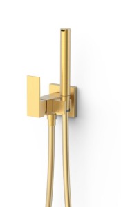 TRES CUADRO EXCLUSIVE Bateria podtynkowa do bidetu lub WC, Złoto matowe 24k 00612301OM