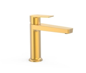 TRES PROJECT Bateria umywalkowa, złoto matowe 24k 22110401OM