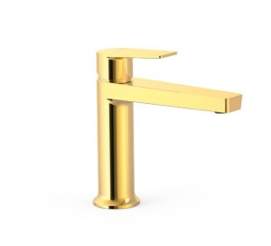 TRES PROJECT Bateria umywalkowa, złoto 24k 22110301OR
