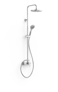 TRES BASE PLUS Zestaw baterii prysznicowej ściennej 2-drożnej, chrom 21619110