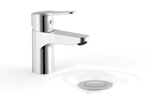 TRES BASE Bateria umywalkowa z zaworem spustowym click-clak, chrom 21510303D