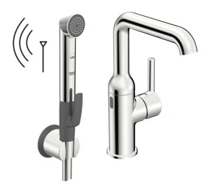 ORAS OPTIMA STYLE Bateria umywalkowa hybrydowa z ruchomą wylewką i bidetką Bluetooth, chrom, 2617FHZ