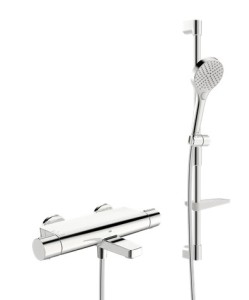 ORAS OPTIMA STYLE Bateria wannowa termostatyczna z zestawem natryskowym chrom, 7149NU