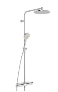 ORAS OPTIMA STYLE Bateria natryskowa termostatyczna z deszczownicą szczotkowana stal, 7192N-80