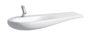 LAUFEN ALESSI ONE Umywalka ścienna 120x50x35 z otworem na baterię, blat z prawej strony biała, H8149734001041