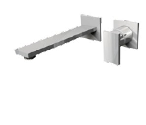 GRAFF TARGA Bateria ścienna umywalkowa z wylewką 23,5 cm - element zewnętrzny chrom, E-3636-LM36W-PC