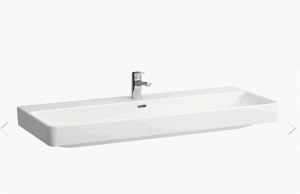 LAUFEN PRO S Umywalka podwójna ścienna 120x46 cm z otworem na baterię, H8149650001041