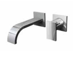 GRAFF SADE Bateria ścienna umywalkowa z wylewką 19 cm - element zewnętrzny chrom, E-1835-LM36W-PC