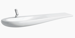 LAUFEN ALESSI ONE Umywalka ścienna 160x50x35 z otworem na baterie biała, H8149714001041