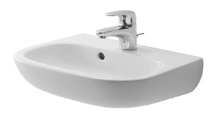 DUTAVIT D-CODE Umywalka wisząca mała 45x34 cm z otworem baterię biała, 07054500002