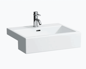 LAUFEN LIVING CITY Umywalka półblatowa 55x46 z otworem na baterię, H8134320001041