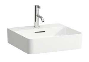 LAUFEN VAL Umywalka ścienna 45x42 z otworem na baterię, szlifowany spód umywalki, H8162800001041