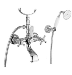 BUGNATESE REVIVAL Bateria wannowa ze słuchawką prysznicową, chrom 402CR