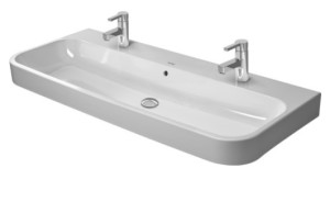 DURAVIT HAPPY D.2 Umywalka meblowa z dwoma otworami na baterię 120x50,5 cm biała, 2318120024