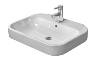 DURAVIT HAPPY D.2 Umywalka wisząca 60x47,5 cm z jednym otworem na baterię z przelewem biała, 2316600000
