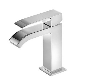 TRES CUADRO Bateria umywalkowa z wylewką kaskadową i korkiem automatycznym, wysokość: 159 mm, chrom 00610101D