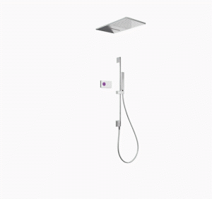 TRES SHOWER TECHNOLOGY Podtynkowy termostatyczny zestaw prysznicowy trójdrożny, chrom, sterownik biały/chrom 09286307